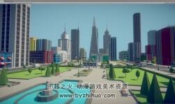 Optimized (Mobile) City1.3 低多邊形城市建筑街道工廠汽車飛機模型