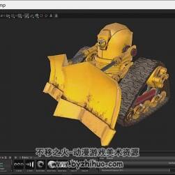 3dsMax機械模型制作頻教程 推土機高精模型制作教學 附源文件