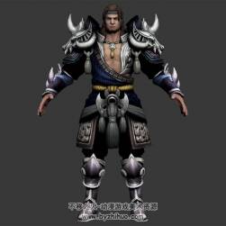 東方古裝戰(zhàn)士 3D模型 四邊面