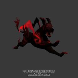 卡通風(fēng) 哮天犬 3D模型 有綁定和動(dòng)作