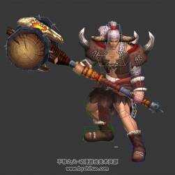 游戲鐵錘獸人戰(zhàn)士3DMax模型全套動(dòng)作帶綁定下載