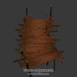 木架桥 3D模型下载 四角面 max格式