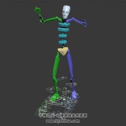 自嗨舞蹈骨骼3DMax模型百度云下载