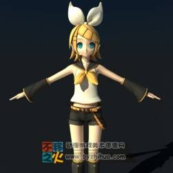 卡通  可爱 VOCALOID RIN模型