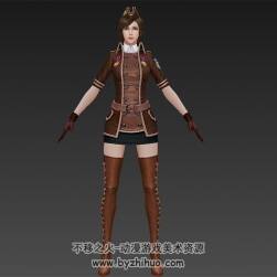 夜玫瑰女角色 3D模型资源 百度网盘下载