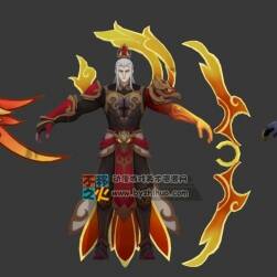王者荣耀 后羿[辉光之辰][阿尔法小队][精灵王] 3款皮肤3D模型