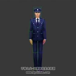 男警察 3D模型 有綁定和動(dòng)作