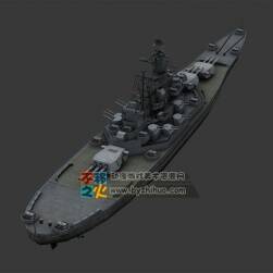 高级军用战舰 Max模型