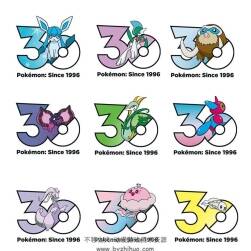 Pokemon 30th Anniversary Logo 纪念宝可梦系列LogoPNG图包 百度下载