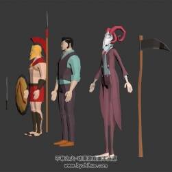 古歐魔幻士兵魔物低面數(shù)3DMax模型下載
