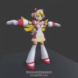 洛克人X DiVE 白色情人西娜蒙3D模型分享