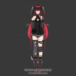 游戲角色機(jī)械少女3DMax FBX模型帶綁定下載