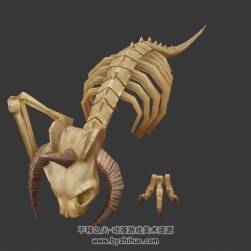 怪獸龍骨 3D模型 四角面 百度網(wǎng)盤下載