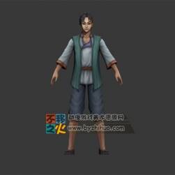 古装 男孩 少年 市民 村民模型