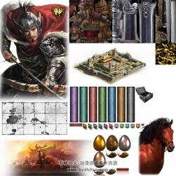 布武天下策略手游UI圖標(biāo)角色貼圖2D游戲美術(shù)資源分享 7411P