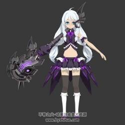 靈魂武器soul worker 游戲角色人物3DMax FBX模型分享