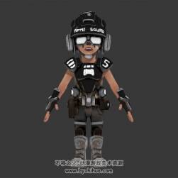 Q版星際太空士兵小子3DMax模型下載