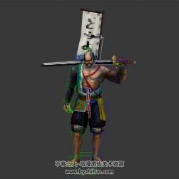 日本浪人武士山賊水賊 3D模型 有綁定和動(dòng)作