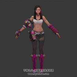 臟辮美女 牛仔褲長(zhǎng)靴御姐 高精3D模型百度網(wǎng)盤下載