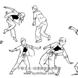 舞蹈姿勢(shì)動(dòng)作速寫練習(xí)
