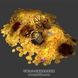 金幣寶藏 3D模型 四角面 百度網(wǎng)盤下載