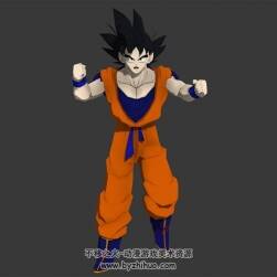 龍珠 男主角 孫悟空3D模型 有綁定和動作