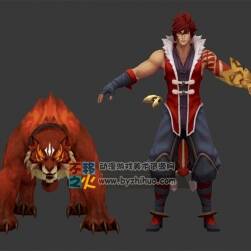 王者荣耀 裴擒虎[六合虎拳][街头旋风] 2款皮肤3D模型