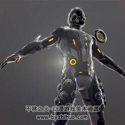 次世代男性角色 未來科幻機(jī)車 3D模型