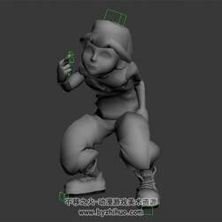 卡通街舞少年 3D模型 有綁定和動(dòng)作