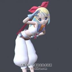 二次元卡通少女 带舞蹈动画 3D模型