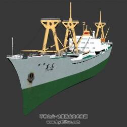 水上运输工具轮船货轮3DMax模型下载