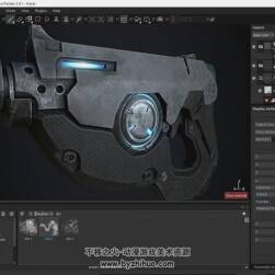 Substance Painter游戏贴图制作视频教程 科幻武器模型实例教学 附源文件