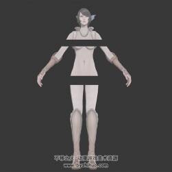 歐美魔幻風(fēng)格女精靈3DMax FBX模型下載