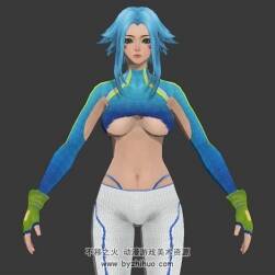三位甜美得小姐姐3DMax模型下載 含貼圖
