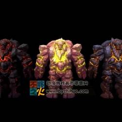 熔岩怪物 3D模型 怪兽
