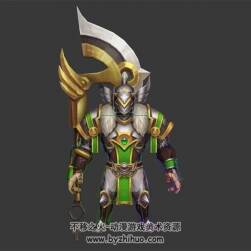 卡通鎧甲戰(zhàn)士 3D模型 有綁定和全套動(dòng)作