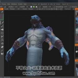 3D角色 次世代概念级怪兽雕刻纹理材质皮肤制作视频教程 附源文件