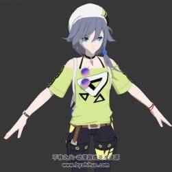 浮華夏日3dMax角色模型分享 四邊面