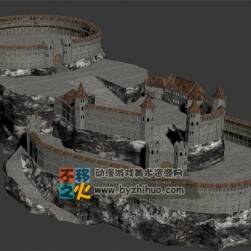 吸血鬼城堡 高模3D场景模型