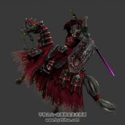 西方古裝暗黑鎧甲戰(zhàn)士及戰(zhàn)馬3DMax模型全套動(dòng)作下載