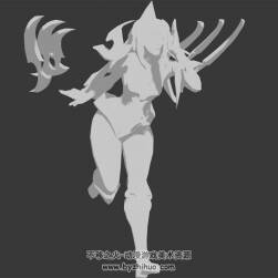 lol英雄聯(lián)盟刀妹人物3dMax無貼圖模型奔跑動作下載