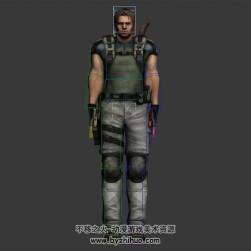 外國(guó)士兵戰(zhàn)士 3D模型 有綁定