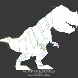 小恐龍3DMax模型 全套動(dòng)作帶綁定下載