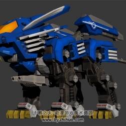 科幻风兽型机械机甲3DMax模型下载