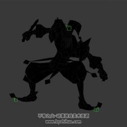 刺客小丑 3D模型 有綁定和突刺攻擊的動(dòng)作