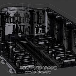欧美古典教堂 Max模型