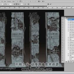 ZBrush 3DSMax模型制作视频教程 逼真废墟建筑雕刻教程