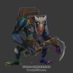 尖嘴怪物鐮刀攻擊跑休閑動(dòng)作3DMax模型下載