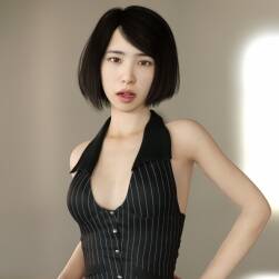 DAZ俏皮中帶有 韓國風亞洲美女 3D模型