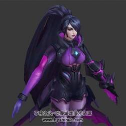 暗黑魔女帶武器 Max模型